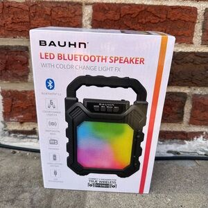 Black LED Bluetooth Speaker with Color Change Light FX